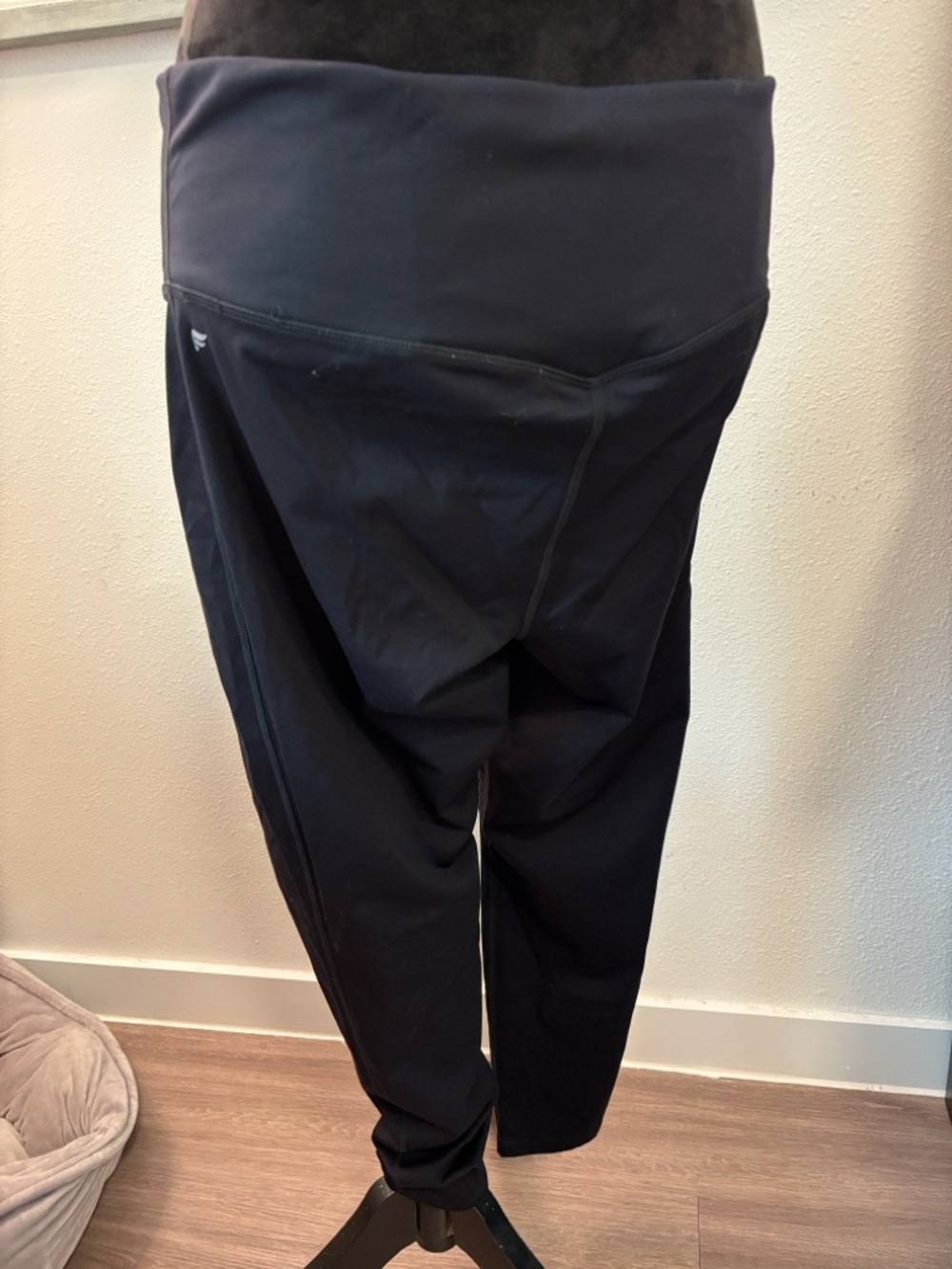 Black Fold-Over Waist Leggings - Picture 8 of 8